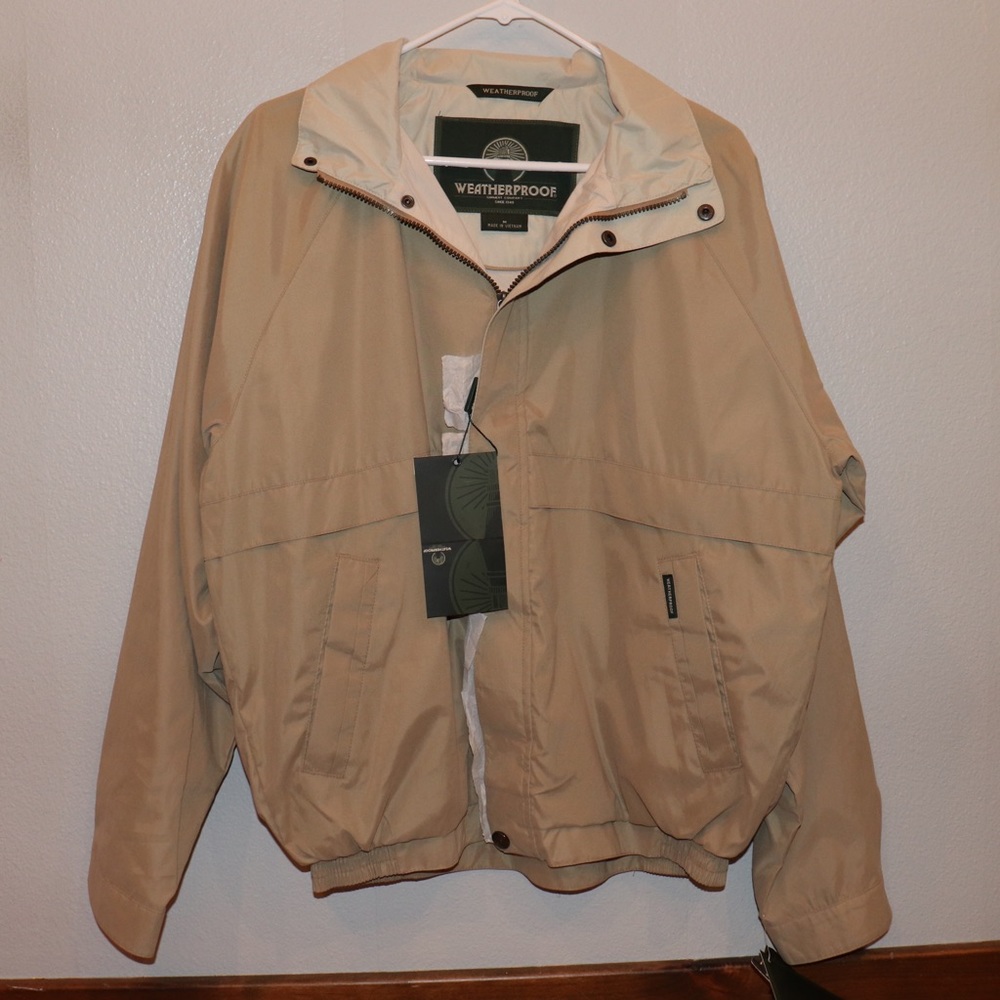 Tan weatherproof jacket